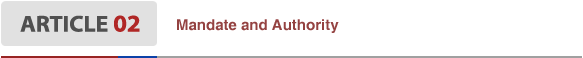 Article2 Mandate and Authority